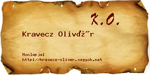 Kravecz Olivér névjegykártya