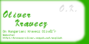 oliver kravecz business card